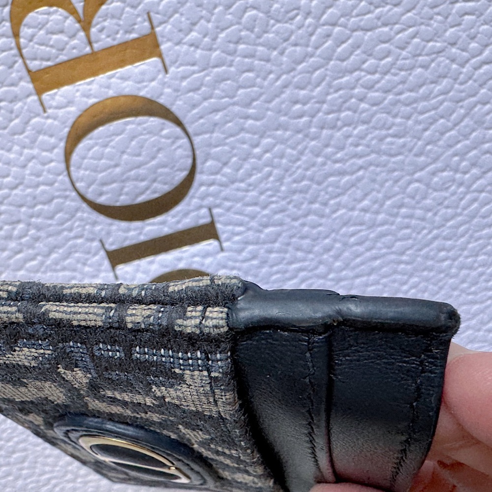 SOLD‼️Dior Oblique Jacquard 30 Montaigne Freesia Card Case Holder Blue Compact - Picture 9 of 16